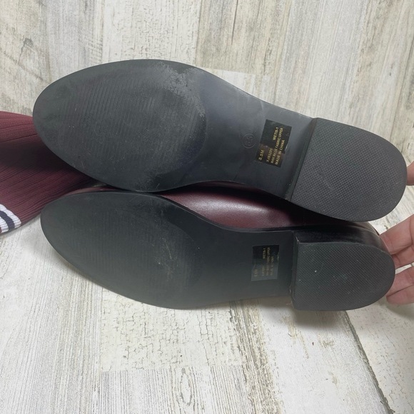 Cape Robbin Metis Burgundy Thigh High Ribbed Sock Boots size 8.5 Preppy Quirky - Picture 8 of 10